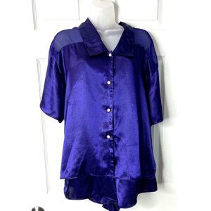 Vintage 1990's Victoria's Secret Gold Label Satin Pajama Set, Medium - Excellent